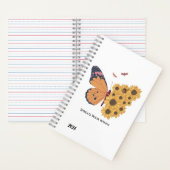 Cahier à spirale Papillon & Tournesols (À l'intérieur)