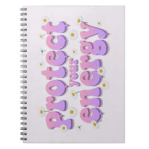 Cahier à spirale pastel Protect Your Energy avec f