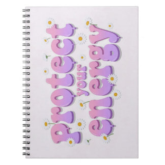 Cahier à spirale pastel Protect Your Energy avec f