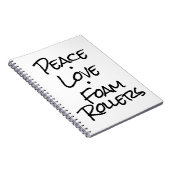 Cahier à spirale Peace Love Foam Rollers (Côté Droit)