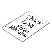 Cahier à spirale Peace Love Foam Rollers (Côté gauche)