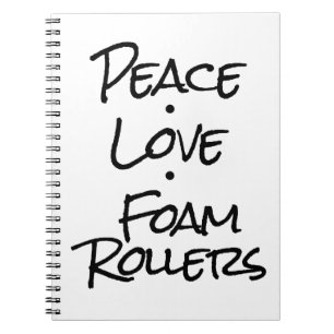 Cahier à spirale Peace Love Foam Rollers