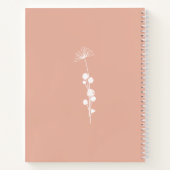 Cahier à spirale personnalisé avec monogramme pêch (Dos)