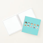 Cahier à spirale personnalisé avec visages de chat (Intérieur)