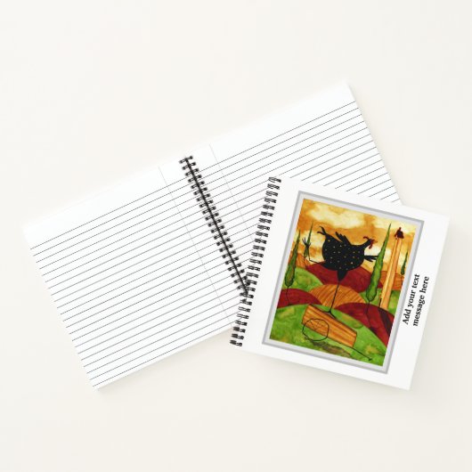 Cahier à spirale - Pose de coq toscan fantaisiste (Intérieur)