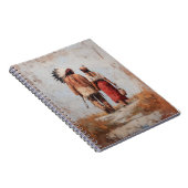 Cahier à spirale pour couple amérindien (Côté Droit)