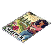 Cahier à spirale pour écrivain dans un jardin de r (Côté gauche)