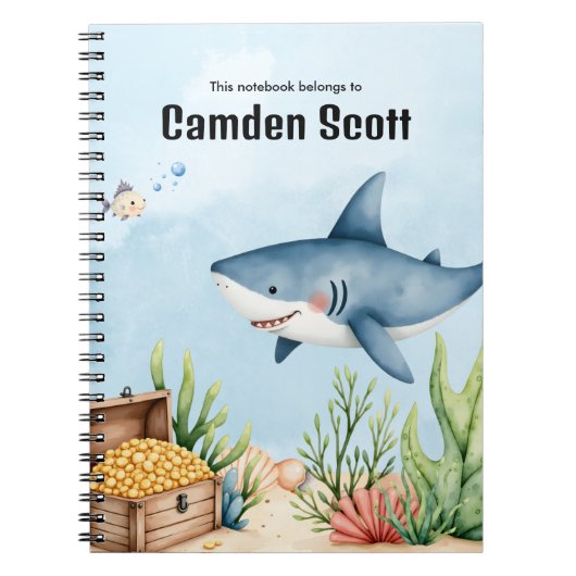 Cahier à spirale pour enfants Sous l'océan  (Devant)