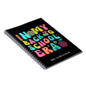 Cahier à spirale pour enseignant noir retour à l'é (Côté Droit)