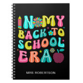 Cahier à spirale pour enseignant noir retour à l'é (Devant)