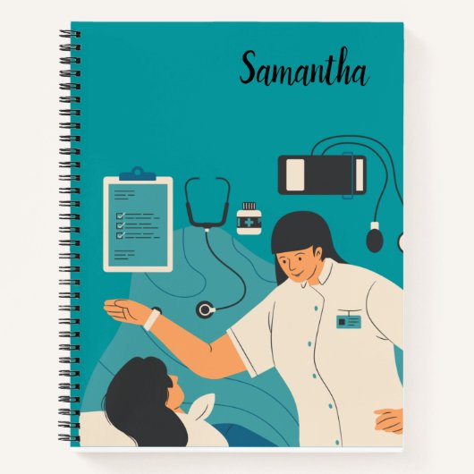Cahier à spirale pour infirmière  (Devant)