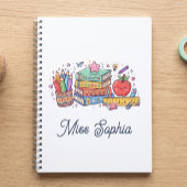 Cahier à spirale pour l'enseignant avec une pomme 