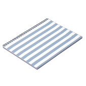 Cahier à spirale rayé bleu et blanc mignon (Côté gauche)