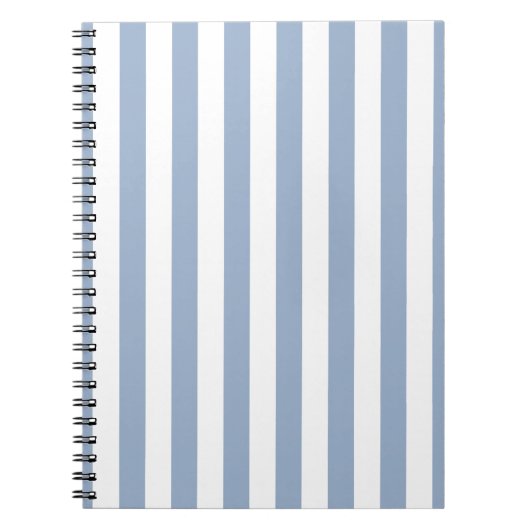 Cahier à spirale rayé bleu et blanc mignon (Devant)