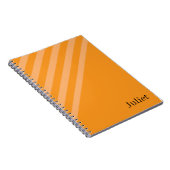 Cahier à spirale rayé orange mignon  (Côté Droit)
