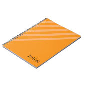 Cahier à spirale rayé orange mignon  (Côté gauche)
