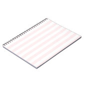 Cahier à spirale rayé rose et blanc mignon (Côté gauche)