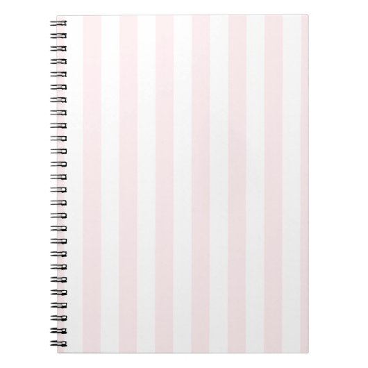 Cahier à spirale rayé rose et blanc mignon (Devant)