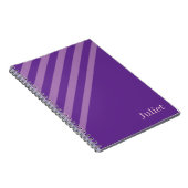 Cahier à spirale rayé violet mignon (Côté Droit)