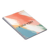 Cahier à spirale rayure rétro couleur pastel (Côté Droit)