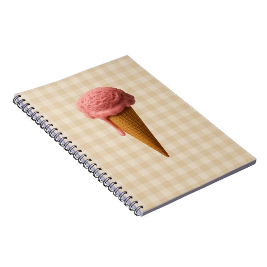 Cahier à spirale rose et beige retour à l'école (Côté Droit)