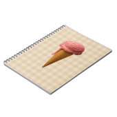 Cahier à spirale rose et beige retour à l'école (Côté gauche)