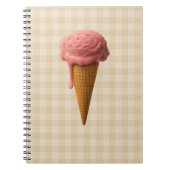 Cahier à spirale rose et beige retour à l'école (Devant)