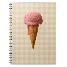 Cahier à spirale rose et beige retour à l'école