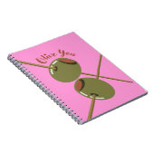 Cahier à spirale rose mignon Olive You | Drôle d'o (Côté Droit)