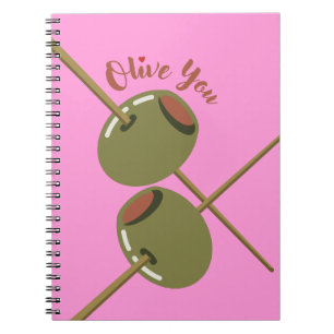 Cahier à spirale rose mignon Olive You Drôle d'o