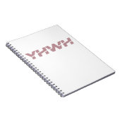 Cahier à spirale rose poussiéreux Yahweh (Côté Droit)