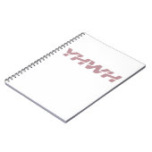 Cahier à spirale rose poussiéreux Yahweh (Côté gauche)