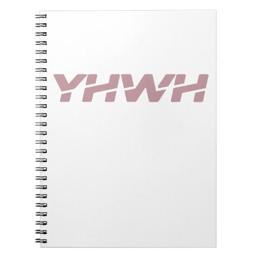 Cahier à spirale rose poussiéreux Yahweh (Devant)