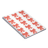 Cahier à spirale rouge et blanc (Côté Droit)