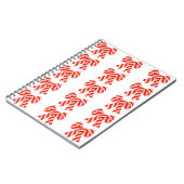 Cahier à spirale rouge et blanc (Côté gauche)