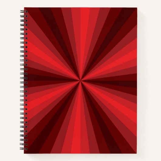 Cahier à spirale rouge illusion optique (Devant)