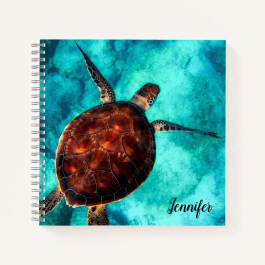 Cahier à spirale Sea Turtle Design  (Devant)