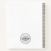 Cahier à spirale simple logo noir et blanc employé (Dos)