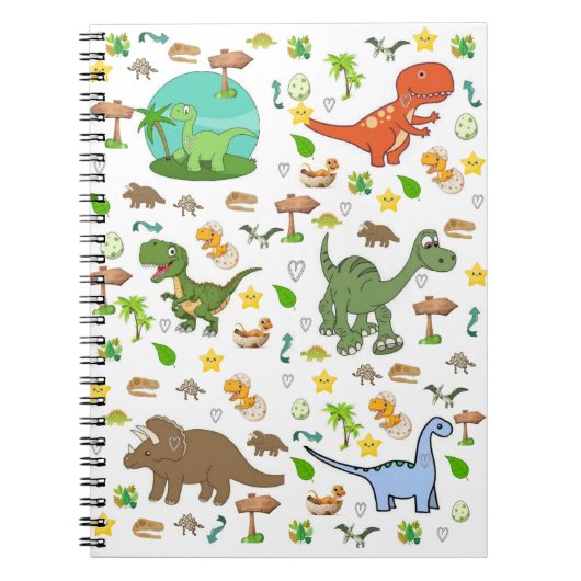 Cahier à spirale sur les dinosaures (Devant)