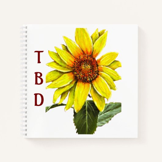 Cahier à spirale Tournesol (Devant)