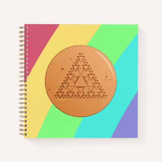 Cahier à spirale triangle de bonbons Dalgona (Devant)