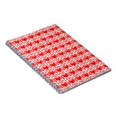 Cahier à spirale tricot GINGHAM ROUGE 6,5x8,75 (Côté Droit)