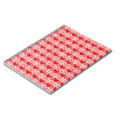 Cahier à spirale tricot GINGHAM ROUGE 6,5x8,75 (Côté gauche)