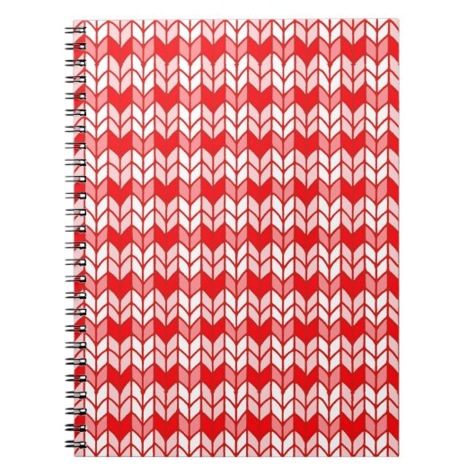 Cahier à spirale tricot GINGHAM ROUGE 6,5x8,75 (Devant)