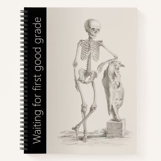 Cahier à spirale universitaire drôle de l'école de (Devant)