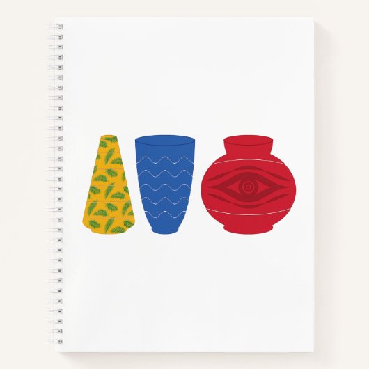 Cahier à spirale Vases égyptiens modernes (Devant)