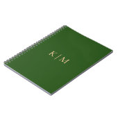 Cahier à spirale vert chasseur (Côté gauche)