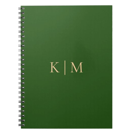 Cahier à spirale vert chasseur (Devant)