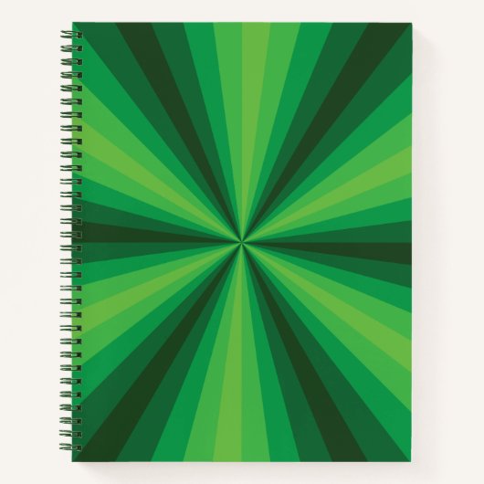 Cahier à spirale vert illusion optique (Devant)