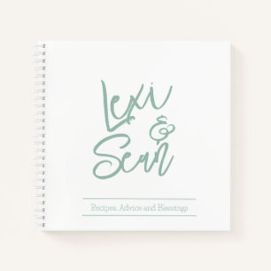 Cahier à spirale vert sauge pour enterrement de vi